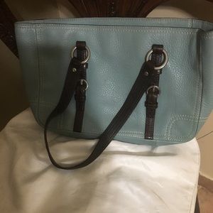 Blue Leather Coach Purse